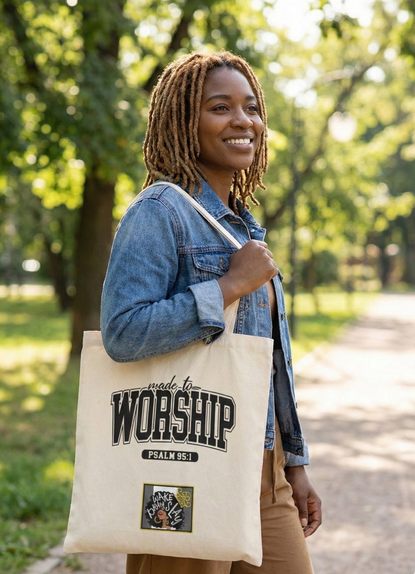 “ Made to Worship" Canvas Tote Bag