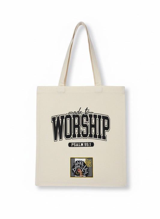 “ Made to Worship" Canvas Tote Bag